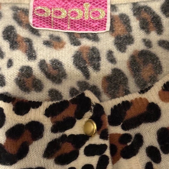 Oppio Womens Leopard Print Cardigan Sweater - Picture 7 of 9